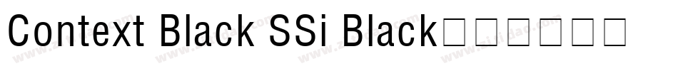 Context Black SSi Black字体转换